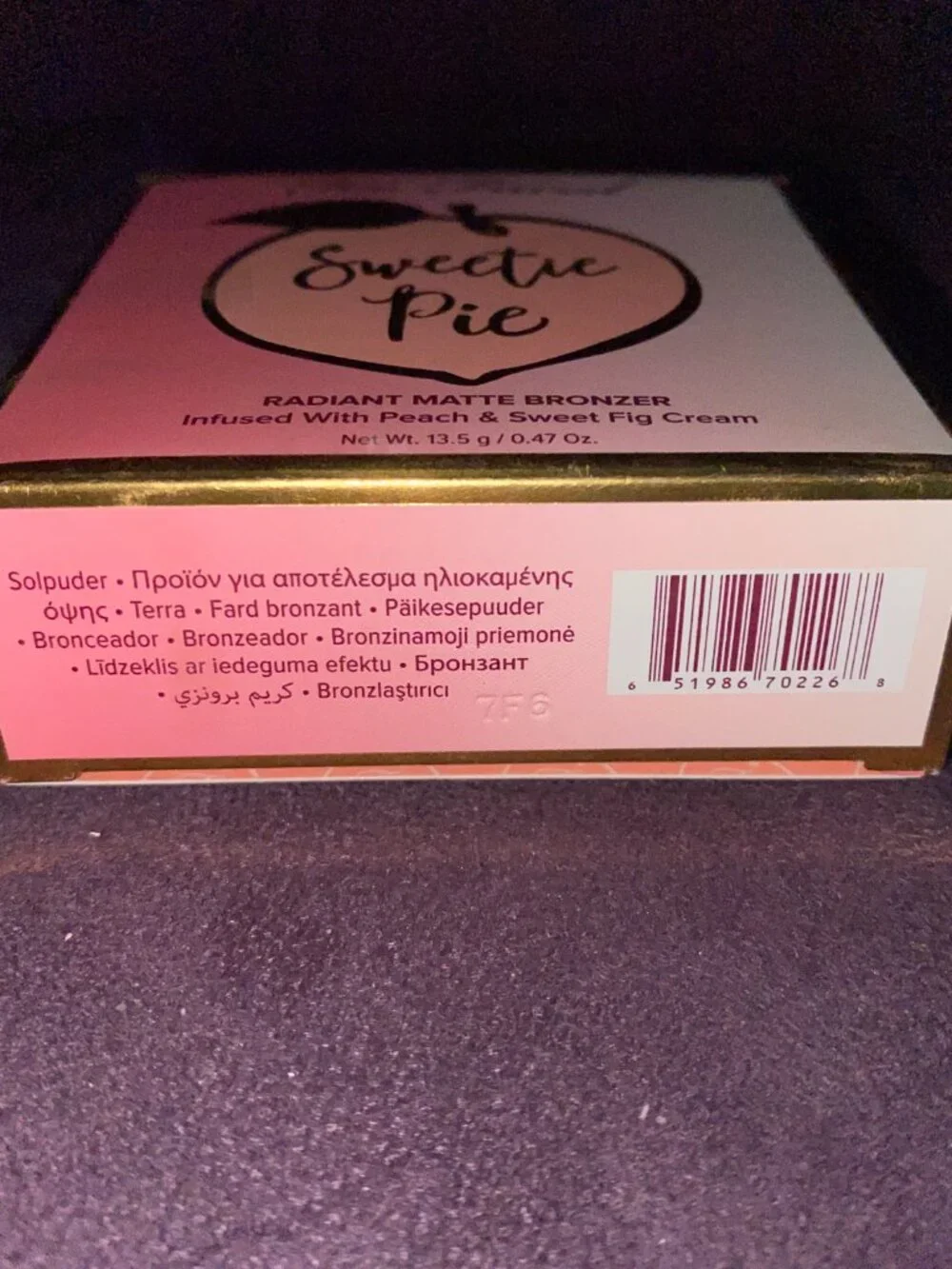 Too Faced Peach Sweetie Pie Radiant Matte Bronzer New in Box